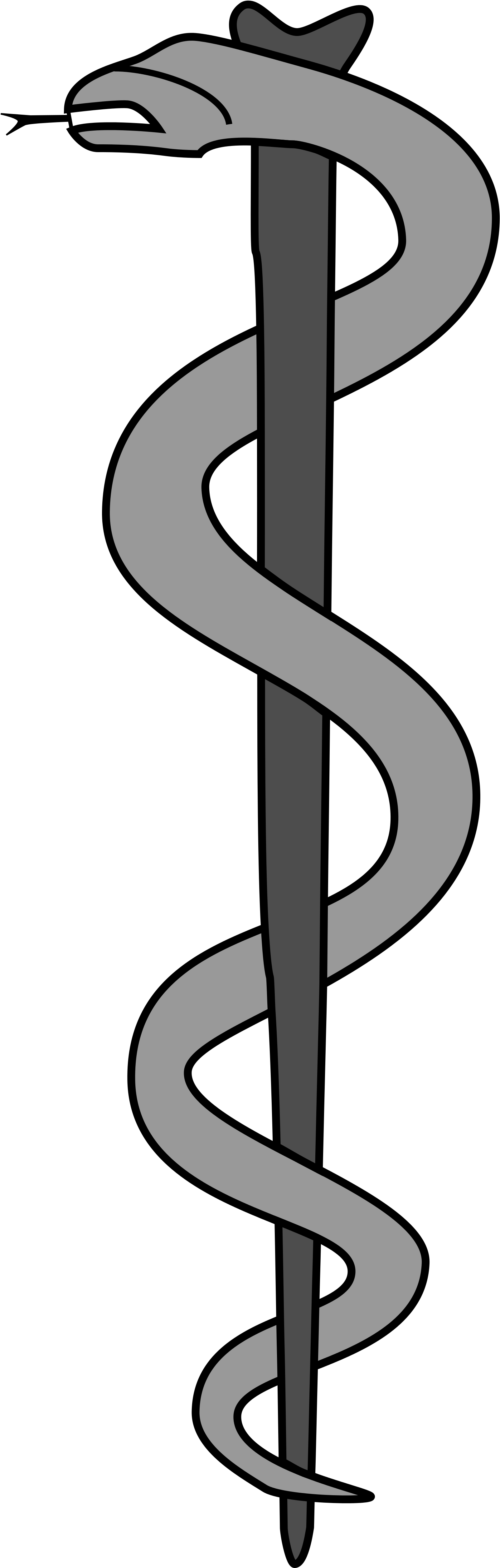 Open - Rod Of Asclepius Png (2000x5100), Png Download