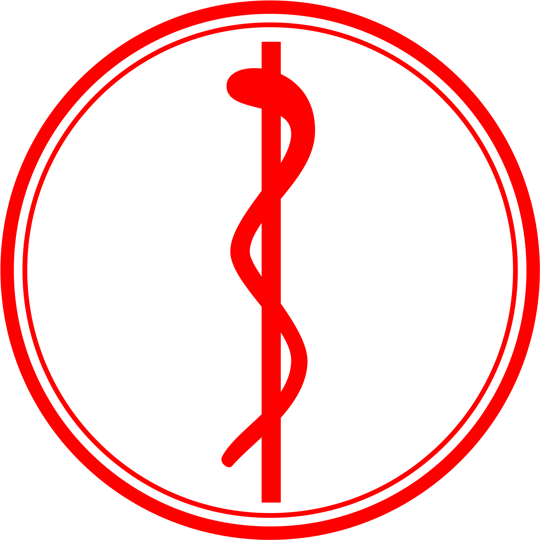 Open - Red Rod Of Asclepius (2000x2000), Png Download