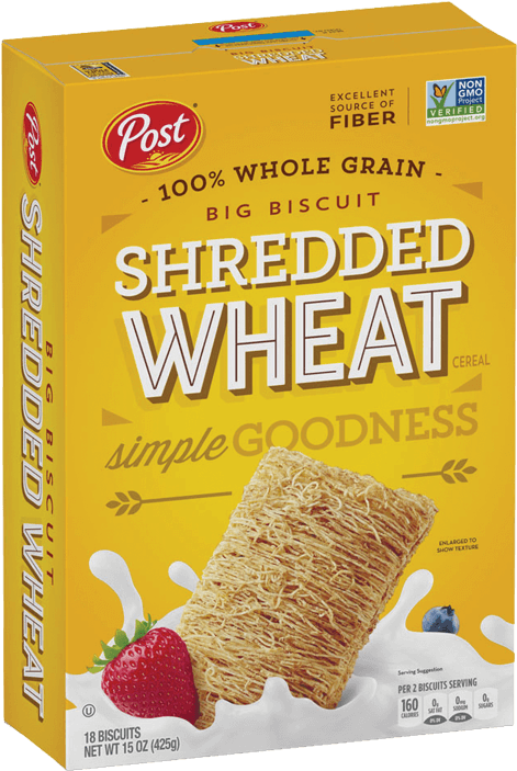 Shredded Wheat Big Biscuit - Shredded Wheat Cereal (640x768), Png Download