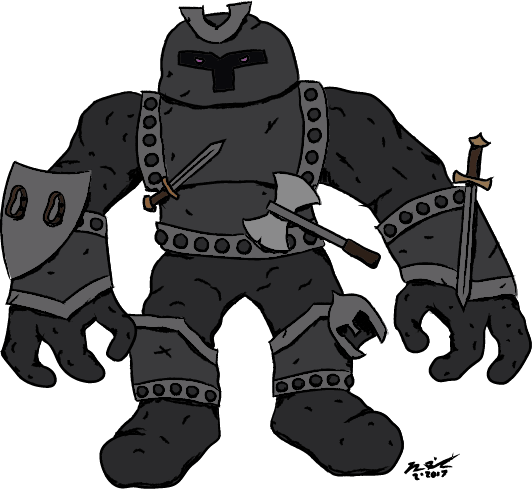 Monster Of The Month - Magnetite Golem (532x489), Png Download