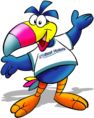 Mascota Corporativa Destinada A La Cadena Hotelera - Mascotas Tucan De Los Juegos Olimpicos (340x508), Png Download