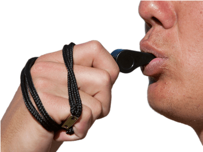 Guy Blowing Whistle - Whistle (400x400), Png Download