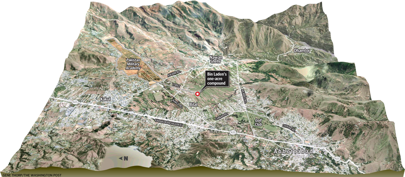 Map - - Osama Bin Laden Map (810x355), Png Download