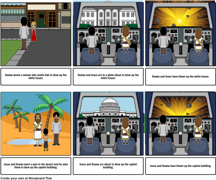 The Adventures Of Osama Bin Laden And Jesus - Cartoon (450x372), Png Download