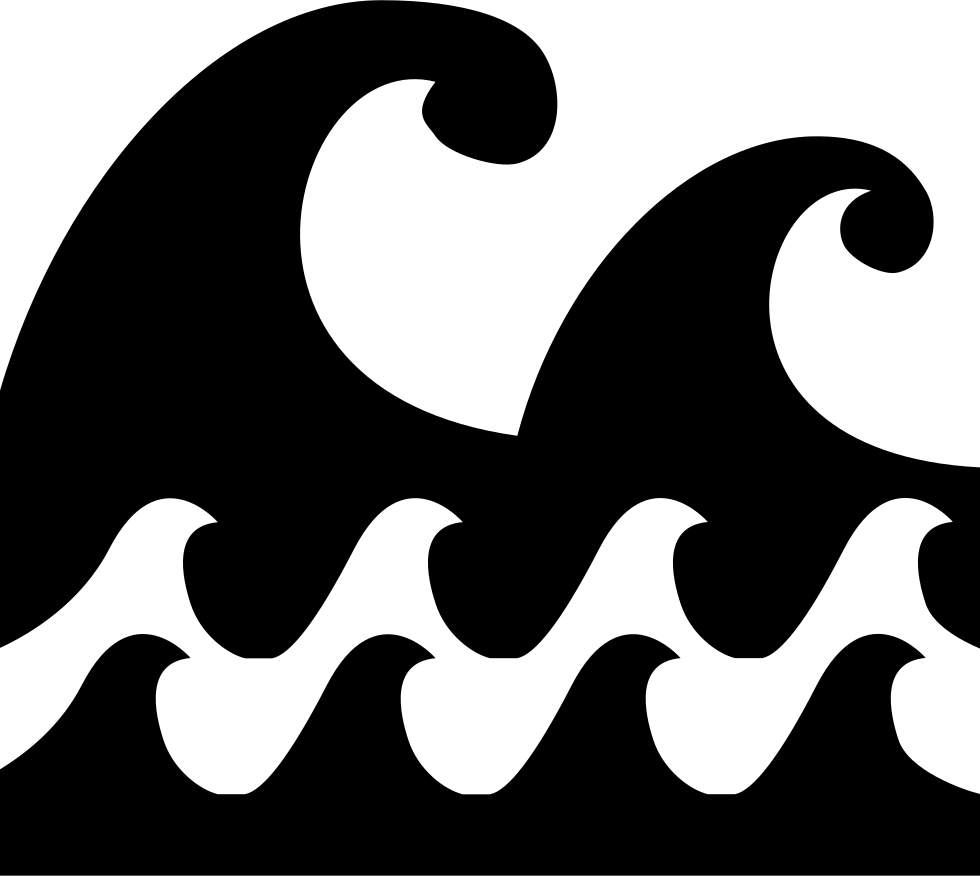 Sea Waves Variant - Storm Surge Icon (980x876), Png Download