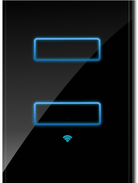 Two Gang Switch Black - Neon Light Switch Black (600x600), Png Download