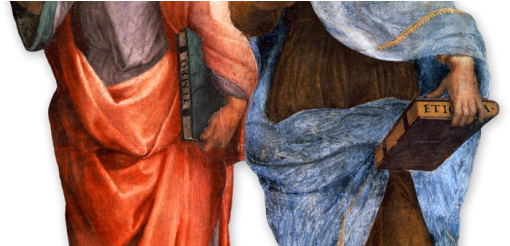 Plato And Aristotle - Posterazzi School Of Athens (detail) 1509-1510 Raphael (520x245), Png Download