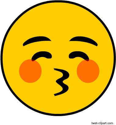 Free Blowing Kiss Emoji Clip Art - Emoji (450x450), Png Download