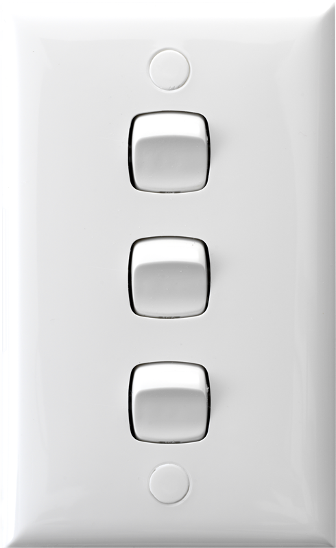 Hpm 3 Gang Light Switch White - Smartphone (800x800), Png Download