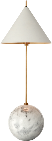 Cleo Orb Base Accent Lamp In Antique-burnished Brass - Visual Comfort Kw3118ab/wht Kelly Wearstler Cleo 21 (480x480), Png Download