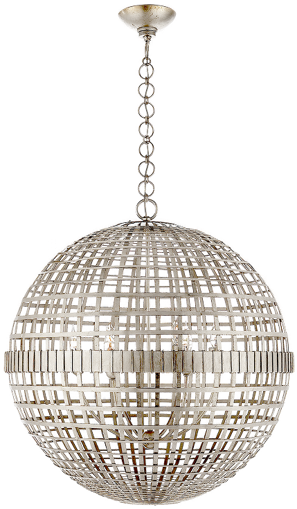 Mill Pendant - Burnished Silver Leaf - Aerin (739x739), Png Download