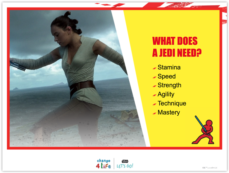 Train Like A Jedi Powerpoint Slide With A Picture Of - Ray The Last Jedi (790x593), Png Download