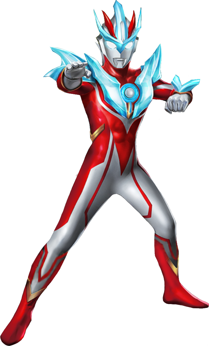 Orb Uses The Power Of Mebius And Ginga, Granting Him - Ultraman Orb Mebius Especially (703x1164), Png Download