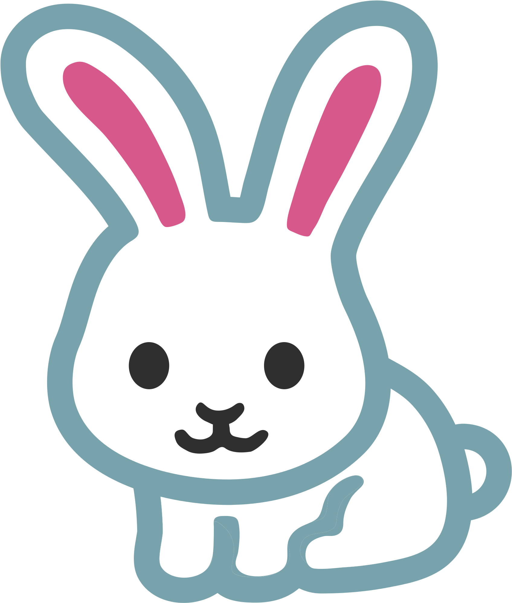 Banner Library Samsung Galaxy S Emoji Rabbit Sticker - Rabbit Emoji Png (2000x2000), Png Download