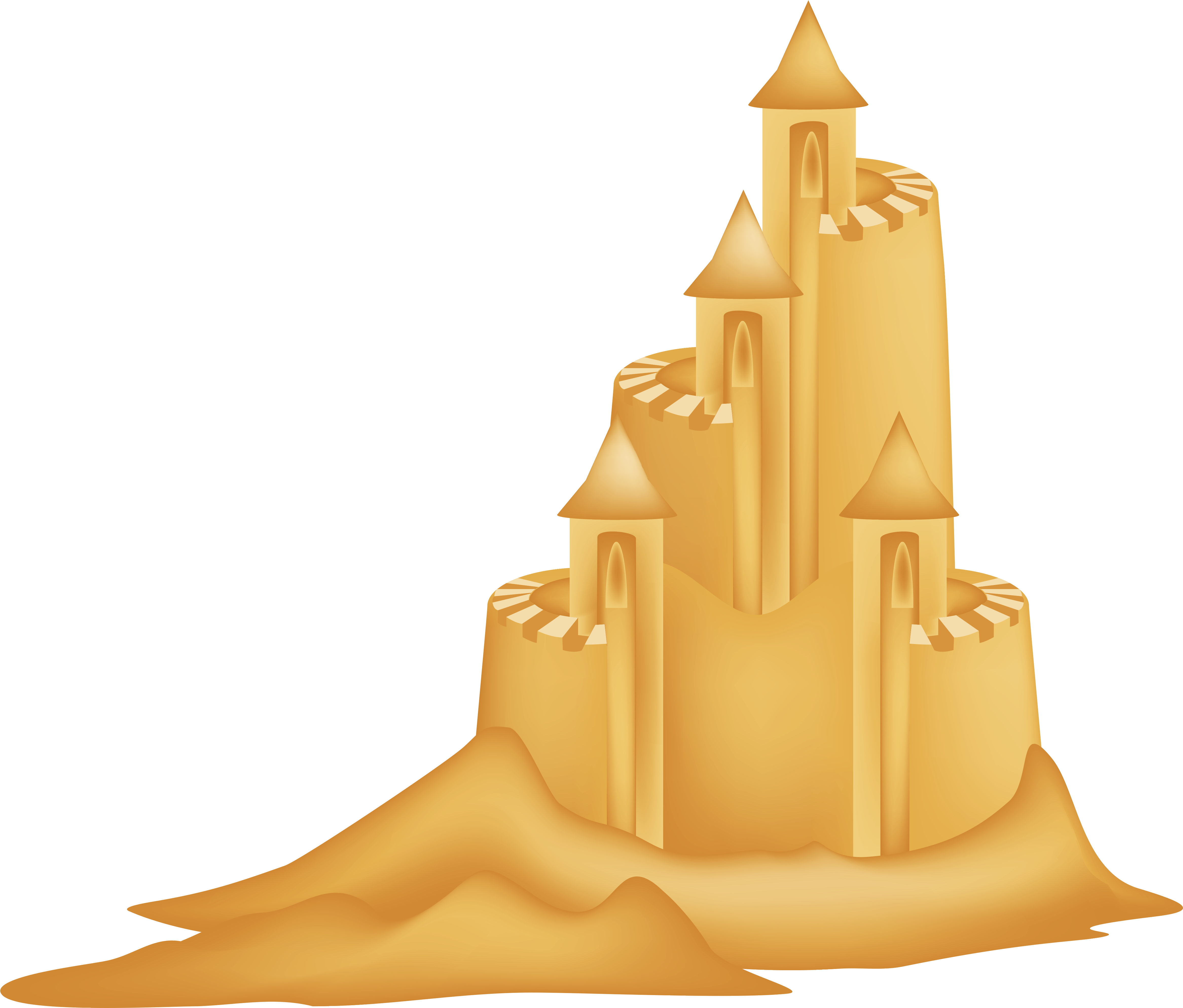 Free Sand Castle Clip Art - Clip Art (4824x4084), Png Download