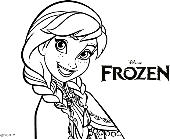 Collection Of Free Download On Ubisafe Dibujo - Frozen Anna Para Colorear (600x470), Png Download