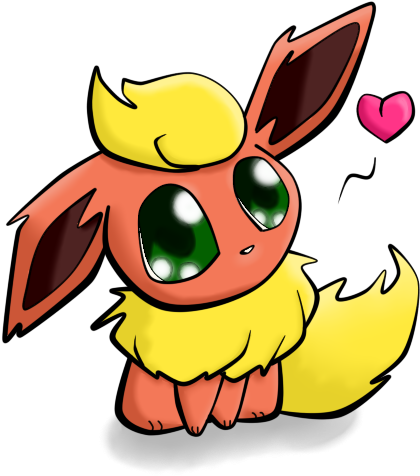 Flareon - Pokemon Flareon Chibi (516x528), Png Download