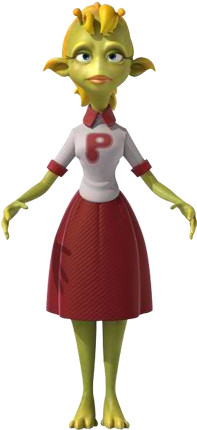 P51 Cheerleader - Planet 51 P 51 (244x492), Png Download