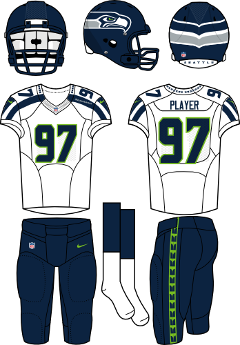 Seattle Seahawks - New Nfl Uniforms 2010 (348x500), Png Download