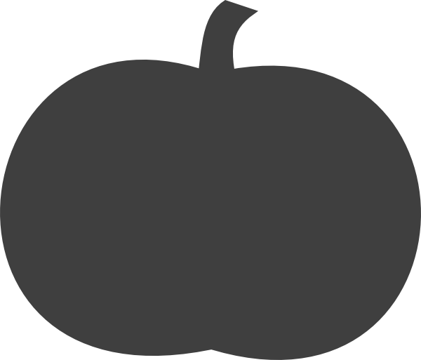 Gray Pumpkin Clip Art At Clker - Pumpkin Silhouette (600x513), Png Download