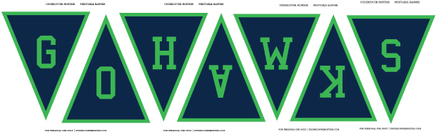 Seahawks Printable Banner “ - Seahawks Printables (650x300), Png Download