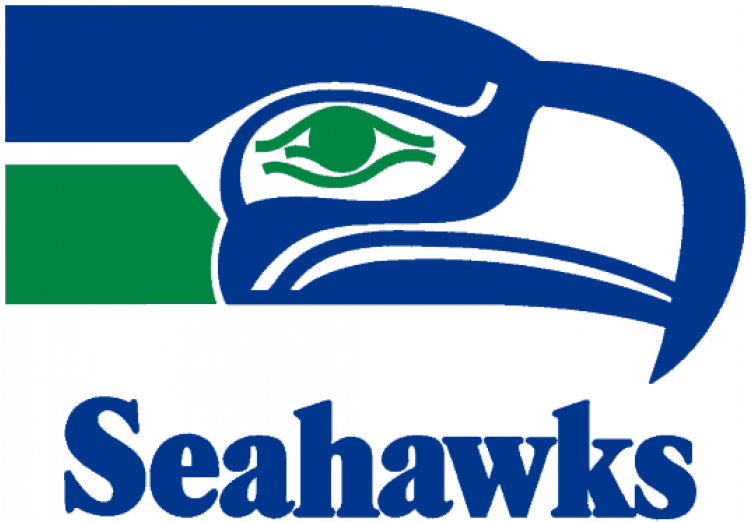 Seattle Seahawks Iron Ons - Seattle Seahawks Retro Logo (750x930), Png Download