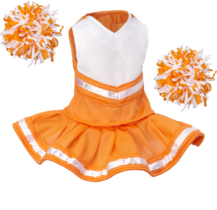 Bearwear Cheerleader Outfit - Cheerleader Orange And White (1000x1000), Png Download