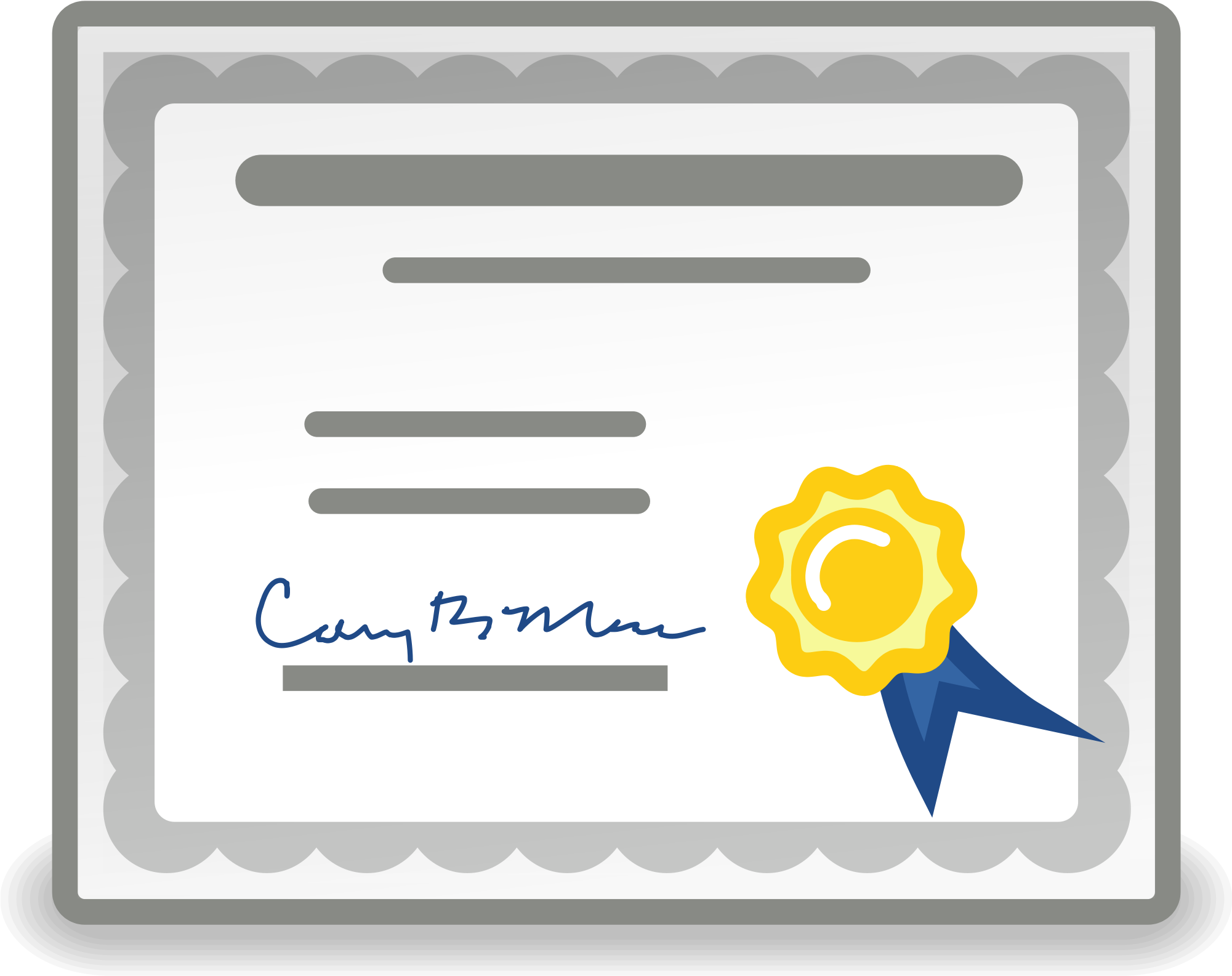Open - Certificate Svg (2000x2000), Png Download