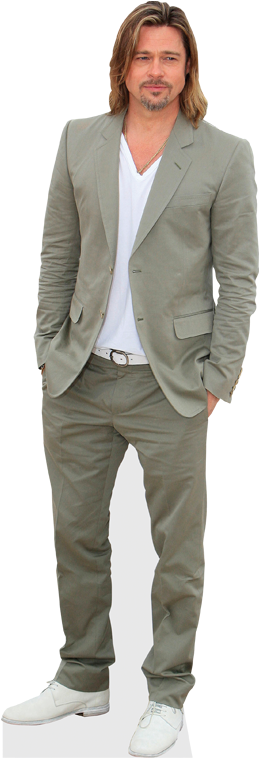 Brad Pitt Png - Cardboard Cutout Johnny Depp (363x757), Png Download
