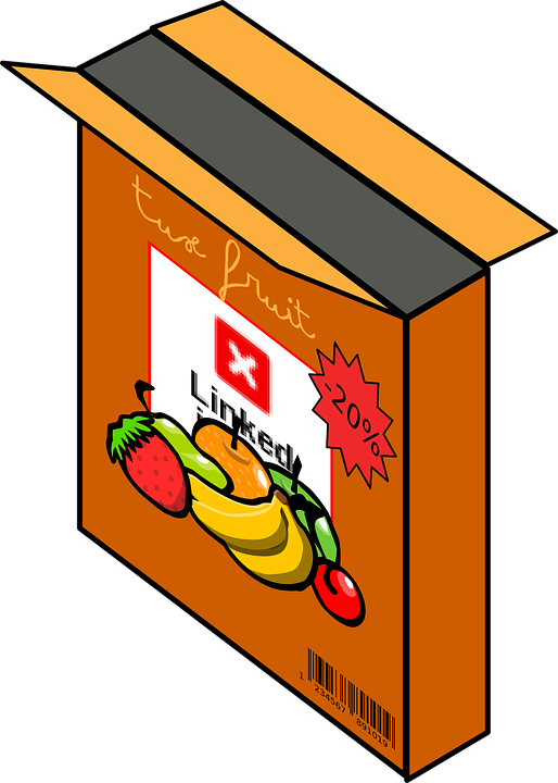 Cereal Box Bananas - Cereal Box Clip Art (514x720), Png Download