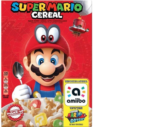 Super Mario Odyssey Cereal (750x415), Png Download