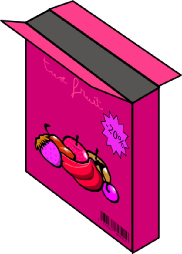 Cereal Box - Empty Cereal Box Clipart (600x839), Png Download