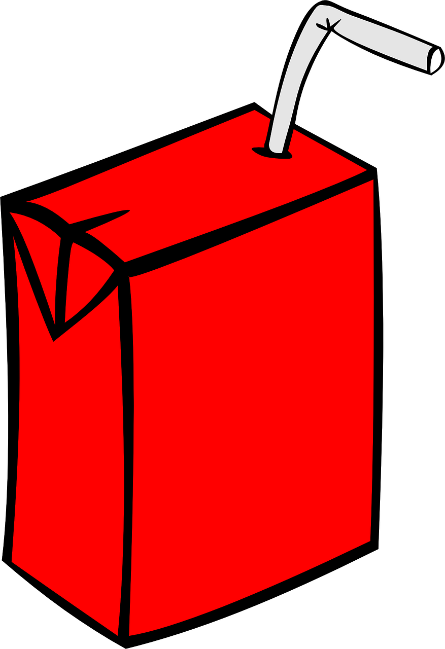 Juice Clip Art At Clker - Clipart Juice Box (408x596), Png Download