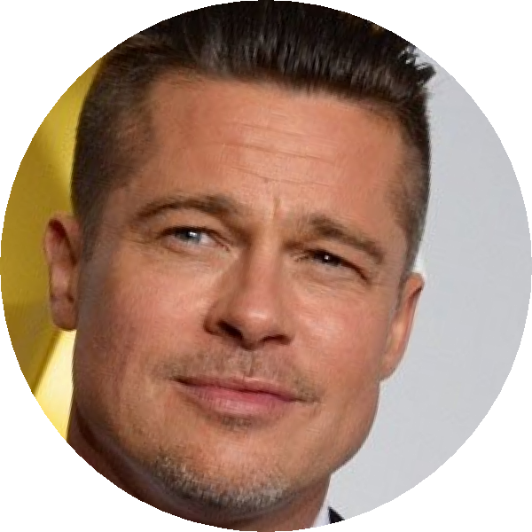 Bradpitt - Jianbin Chen (600x600), Png Download