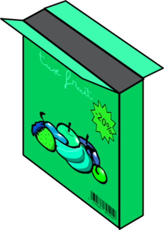 Empty Cereal Box Encode Clipart To Base64 - Cereal Box Clip Art (572x800), Png Download