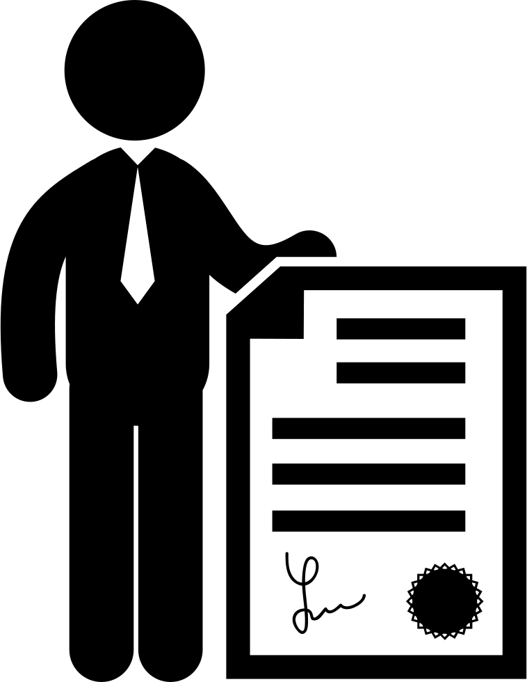 Graduate On Business With Certificate Comments - Certificate Of Occupancy License Icons (758x980), Png Download