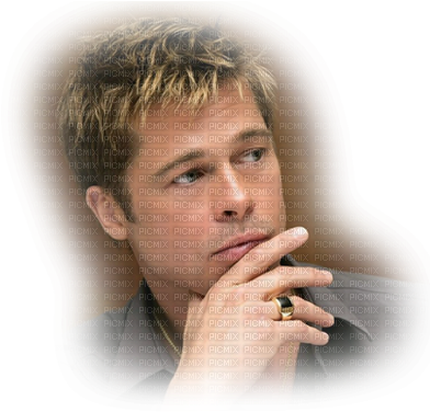 Brad Pitt - Drawings Of Brad Pitt (396x400), Png Download