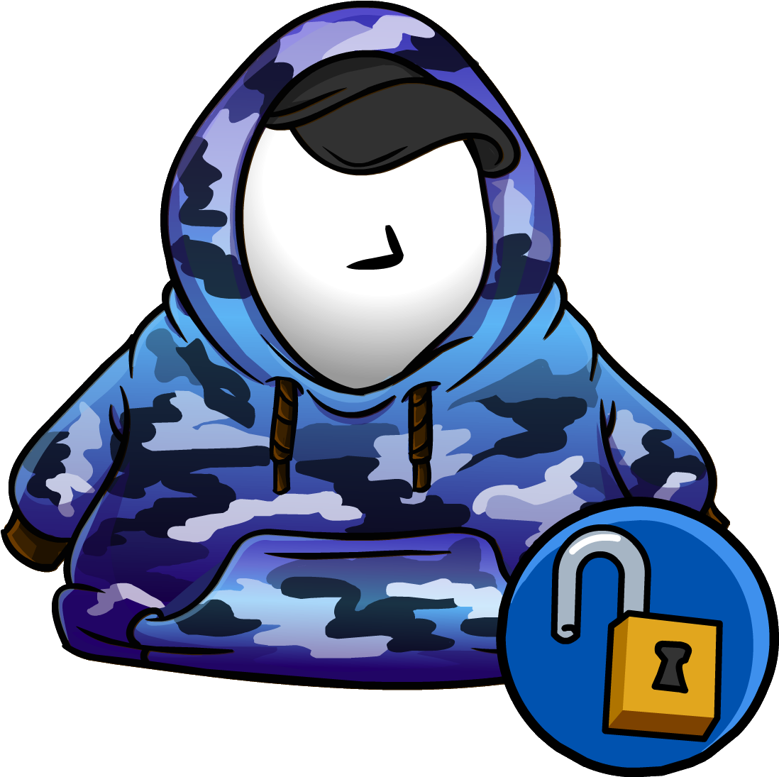 Blue Hip Hop Hoodie - Club Penguin Hip Hop Hoodie (1125x1117), Png Download