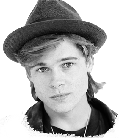 You Are Clean-shaven Brad - Angelina Jolie And Brad Pitt Young (400x461), Png Download