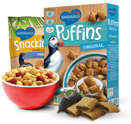 Products Landing Mainheader - Barbara's Bakery Cereal Puffins Original 285g (443x435), Png Download