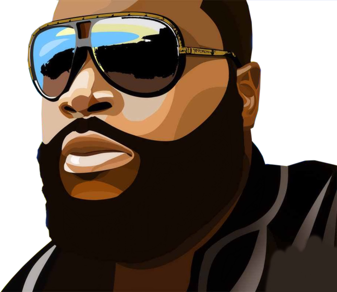 Image Transparent Download Ms Drawing Rick Ross - Rick Ross Png Cartoon (400x347), Png Download