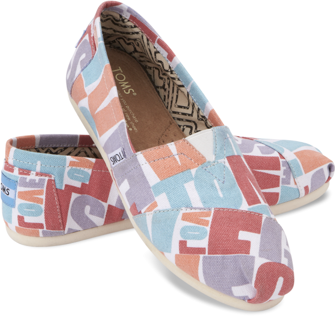 Toms Love Give Women's Classics - Pastel Alpargatas By Toms - Pastel 'love' Canvas Classics (900x640), Png Download