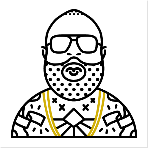 Part Of The 'parental Advisory' Series By Others - Rick Ross Line Drawing (500x713), Png Download