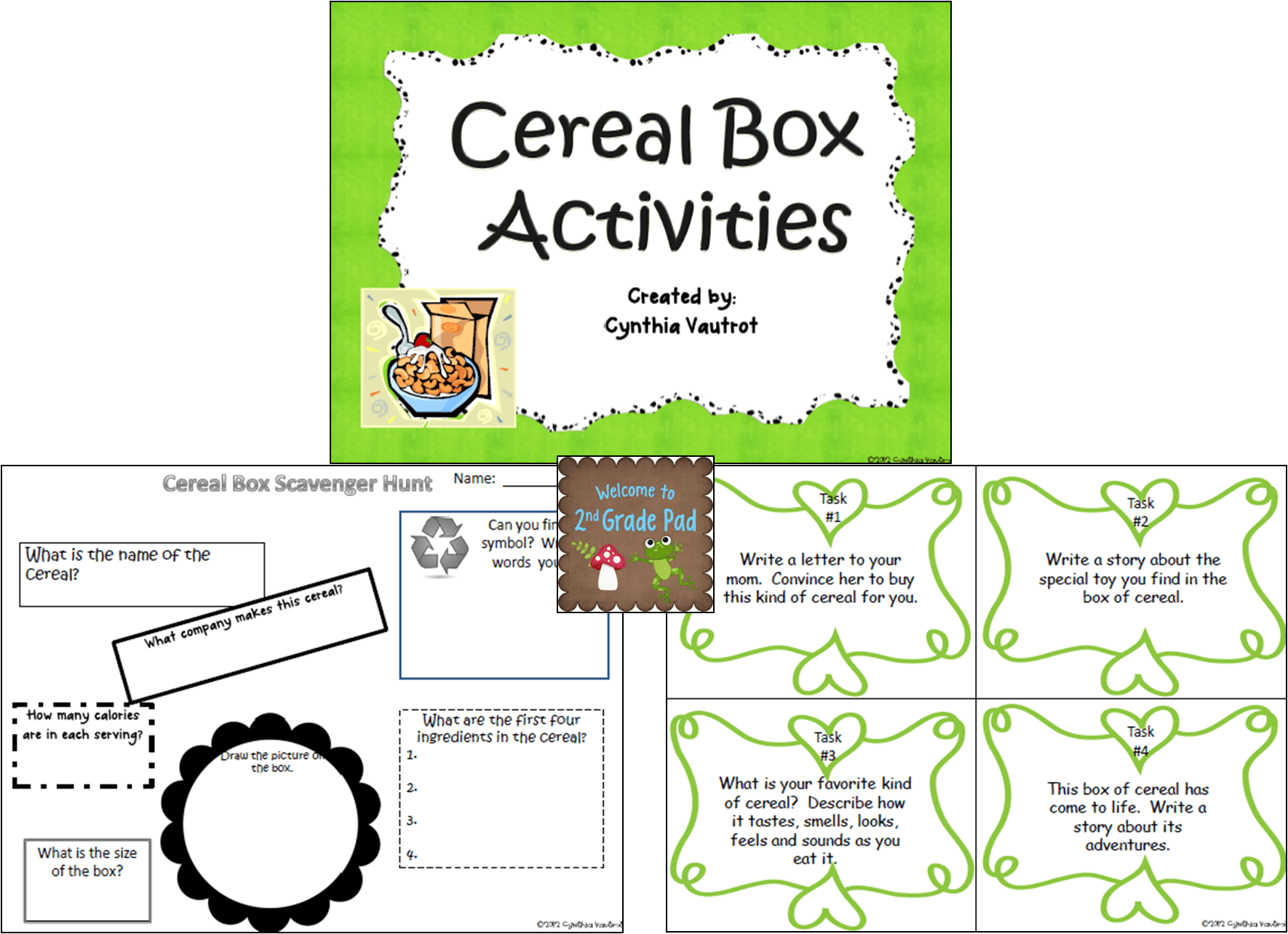 Reading A Cereal Box Activities - Box (1770x1284), Png Download