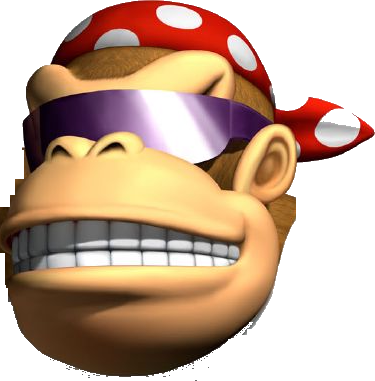 Kognut - Mario Kart Funky Kong (375x381), Png Download