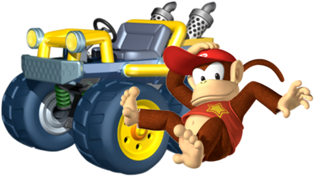 Mkpc Diddy Kong - Mario Kart Characters King Boo (500x296), Png Download
