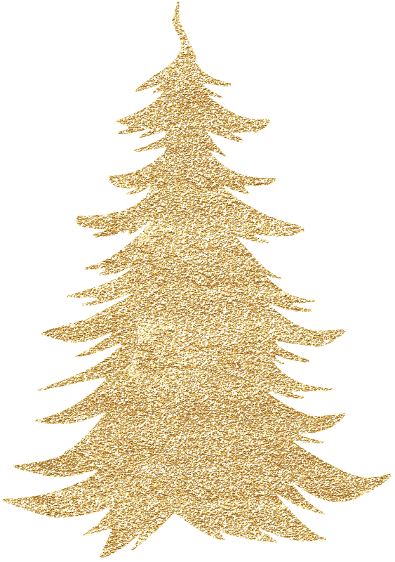 Hand Painted Golden Christmas Tree Transparent - Meeting Uncle Lewis: Book 1 In The Uncle Lewis And (1024x1024), Png Download