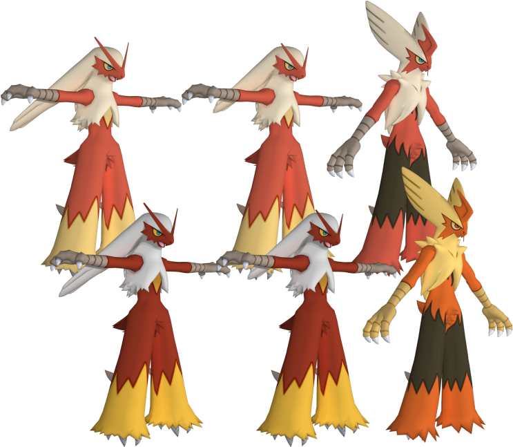 Download Zip Archive - Pokemon Blaziken 3d Model (750x650), Png Download