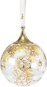 Wiinblad Christmas Christmas Bauble Gold H9,5 - Bjørn Wiinblad Weihnachten Baumschmuck Glas Kugel (460x460), Png Download