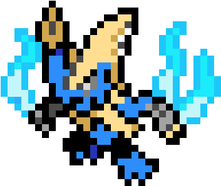 Mega Blaziken - Pixel Art Blaziken (490x390), Png Download